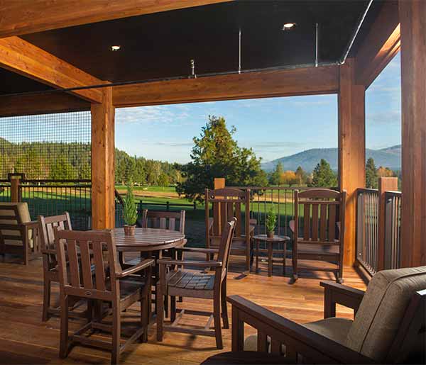 Stoneridge Resort, Idaho BBQ Porch the Lodge